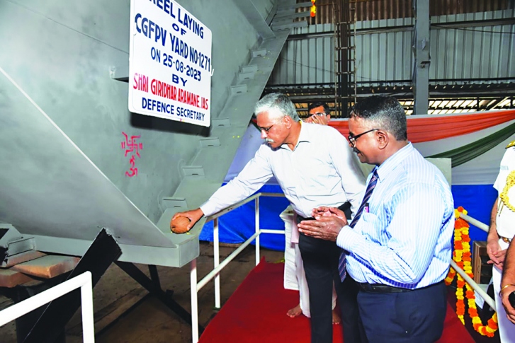 GSL initiates construction of four Fast Patrol Vessels for Indian Coast Guard