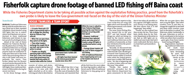  Fisherfolk capture drone footage of banned LED fishing off Baina coast